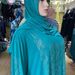 Green Rhinestone Embellished Long Arabic Dubai Style Cover-up Ice Silk Headscarf Women's Robe 62_ecoleips.com