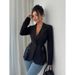 ZOEVA 2026 Spring New Color Contrasting Lace Waist Slimming A-line Women's Suit Coat_ecoleips.com