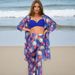 Women's Clothing 4 Piece Long Sleeved Bikini Cover Up Set - Sunscreen Beachwear Swimsuit For Hot Spring Sexy Vacation Style_ecoleips.com