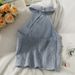 Retro Halter Neck Short Vest Women's Slim Fit Embroidered Backless Camisole Chinese Style 2023 New Fashion Top_ecoleips.com