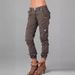 Women's Clothing Multi Pocket Workwear Tactical PantsSports Casual Pants Youth Leggings Nine Part Female_ecoleips.com