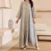 Muslim Dress Women Elegant Middle Eastern Muslim Abaya Dress With Sequins - Dubai Arabian Style Modest Fashion For Women_ecoleips.com