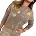 Women's Clothing Autumn/Winter Gold Foil Casual Lazy Style Sweater High End Crew Neck Knitwear Long Sleeve Sweater_ecoleips.com