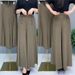 Loose-waisted Women's Skirt-pants, Fashionable High-waisted Plus-size Drapey Wide-leg Pants, Summer Thin Solid Color_ecoleips.com