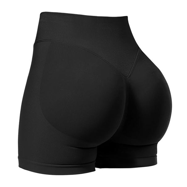 K Wearing Three Waisted Seamless Sports Peach Hip Shorts For Women's Running, Tight Fitting And Perky Yoga Pants, Fitness Three Quarter Pants_ecoleips.com
