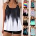 Plus Size Tankini Swimsuit For Women – Floral Print, Skirted Bottom & Adjustable Coverage (S-5XL)_ecoleips.com