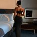 Slim-Fit Halter Neck Crop Top & Bodycon Skirt Set, Sexy Ribbed Two-Piece Outfit For Women, Spring Streetwear, Green & Black_ecoleips.com