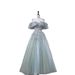 Elegant Off-Shoulder Ball Gown – A-Line Tulle Dress For Concerts, Recitals & Formal Events (XS-3XL)_ecoleips.com