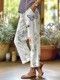Women's Clothing Large Size Women's 3d Digital Printing Simple Curled Casual Pants Printable_ecoleips.com