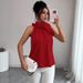 2026 Cross-Border European And American Fashionable Petal Collar Halter Neck Off-Shoulder Slim Fit Sleeveless_ecoleips.com
