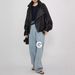 Women's Clothing Minimalist Wide Leg Pants Lightly Deconstructed, Front Split, Elegant Loose Jeans, High Waist, Casual Long Pants_ecoleips.com