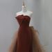 Maillard Color Fishtail Strapless 2026 Spring Engagement Wedding Bride's Toast Female Host Evening Dress_ecoleips.com