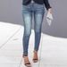 Slim Fit Stretch Jeans For Women - High Waist Skinny Denim Pants With Comfortable Elastic Fabric_ecoleips.com