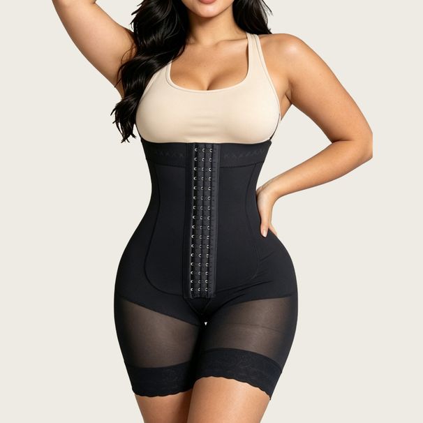 Cross-border One-piece Shapewear, European American Style Waist-cinching, Hip-lifting, Buttoned Body Shaper, Plus-size_ecoleips.com