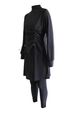 Women's Clothing Black Pleated Large Swing Swimsuit Dress Surfing Full Cover Trousers Swimming Conservative Three Piece Swimsuit_ecoleips.com