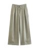 Women's Clothing Suit With Belt Linen Vest Vest Wide Leg Loose Straight Pants_ecoleips.com