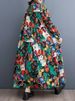 2025 Spring Autumn New Patchwork Vintage Print Dresses For Women Long Sleeve Loose Casual Midi Dress Fashion Elegant Clothing_ecoleips.com