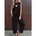 Women's Clothing Loose Cotton Linen Sportswear Set Plus Size Casual Sleeveless Long Pants For Women Spring Summer Fashion_ecoleips.com