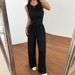 Women's Clothing 2025 Spring And Summer European And American Holiday Casual Style Waist Sleeveless Wide Leg Jumpsuit_ecoleips.com