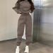 Women's Embroidered Slim Sports Sweatshirt Set Versatile Casual Fashion Two Piece Outfit European American Style_ecoleips.com