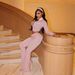 Women's Fashionable Casual Crop Top And Pants Set European American Style Printed Zipper Long Sleeved Tie Waist_ecoleips.com