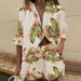 2024 European And American New Women's Fashion Cross-Border Turn-Down Collar Short Sleeve Printed Shirt Two-Piece Set_ecoleips.com