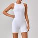 Women's Nude Short Tight Yoga Jumpsuit European American Style Cross Border Sports Fitness Running Clothing_ecoleips.com