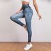 Women's Clothing Denim Fitness Pants For Women, High Waist Slimming Butt Lift Peach Stretch Outer Wear Double Pocket Running Yoga Casual Pants_ecoleips.com