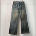 Women's Clothing Heavy Retro Dirty Dyed Distressed Jeans Men's Fashion Straight Slim Trousers_ecoleips.com