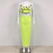 Women's 2025 Summer New Fashion Sexy Floral Bandage Tank Top Bodycon Slim Long Skirt Set_ecoleips.com