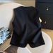 Women's Light Luxury Style Vest Casual Elegant Fashion Shoulder Length High End Outerwear For Spring_ecoleips.com