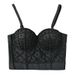 Pearl-Trimmed Corset Bustier Top – Sexy Boned Cami With Adjustable Straps & Lace Detailing_ecoleips.com