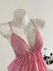 European And American Style Sexy Slimming Women's Top V Neck Striped Design Crossover Suspender Sweet Niche 2025 New_ecoleips.com