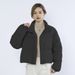 Winter Suyu Solid Color Simple Women's Short Stand Collar Petite Thickened White Duck Down Puffer Jacket_ecoleips.com