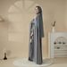 Verve 2025 Abaya Arabic Fashion Batwing Sleeve Long Dress Muslim Women Solid Color Casual Robe_ecoleips.com