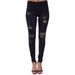 Women's Clothing Leopard Print Ripped Patch Stretch Jeans_ecoleips.com