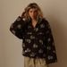 Fleece Flower Sweater Women's 2025 Autumn And Winter New Sweater Thermal Pullover Sweater Fleece Shirt Women_ecoleips.com