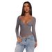 Direct From The Manufacturer: New Y2K Women's Clothing With Diamond Collar, Long-sleeve T-shirt, Stylish And Mature_ecoleips.com