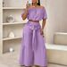 2026 European And American New Women's Wide-leg Pants, High-waisted, Solid Color, Slightly Flared, With Ties, Drapey,_ecoleips.com