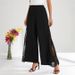 Spring/Summer High-Waisted Wide Leg Pants For Women Casual Trousers With Lace Trimmed Elegant_ecoleips.com