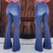 2023 European And American Cross-border Spring-summer New Casual Trendy Ripped Distressed Flared Denim Pants For Women_ecoleips.com