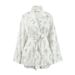 Printed Long Sleeve Nightgown Shorts Ice Silk Comfortable Skin-Friendly Pajamas Two-Piece Set European And American_ecoleips.com