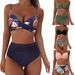 Women's Clothing Thickened Swimsuit Split High Waist Belly Covering Tight Sexy Bikini_ecoleips.com