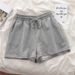 Women's Summer High Waist Ice Silk Sleep Pants Loose Slimming Straight Leg Five Point Casual Trendy Thin Bottoms_ecoleips.com