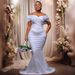off the Shoulder Beaded Wedding Dress for Sophisticated Banquets Elegant Hostesses Unique Sexy Design Women's Clothing Party Wear_ecoleips.com