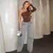 One-Shoulder Mesh Jumpsuit – Long Sleeve Bodycon Romper With Rhinestone Accents (One Size, 2 Colors)_ecoleips.com