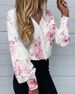 2025 Spring/Summer New Women's Fashion Printed Lace Trim Casual Shirt_ecoleips.com