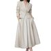 girl 2025 Spring New Women's Fashion Outfit Two-Piece Set Elegant Suit Skirt High-End Stylish Commuting_ecoleips.com