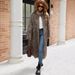 Elegant Stand Collar Faux Fox Fur Coat – Long Women’s Coat For Winter, Windproof & Stylish_ecoleips.com