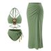 Women's Clothing Bikini New Pea Green Sexy Split Swimsuit Suit_ecoleips.com